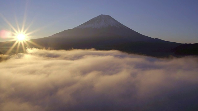 日本富士Hazone伊豆国家公园，正二湖和富士山视频下载