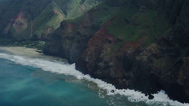 考艾岛，夏威夷，纳帕利海岸，航拍视频下载