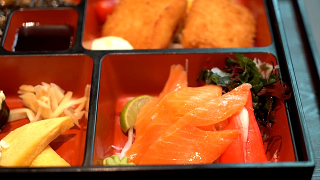 便当套装-日式料理风格视频素材