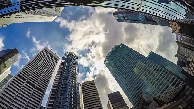 新加坡城市景观办公室背景。视频素材