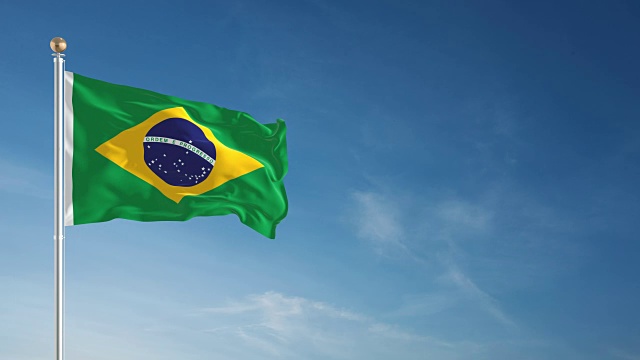 4K巴西国旗-可循环视频素材