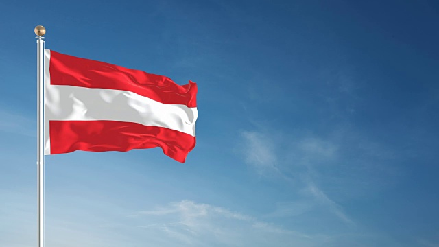 4K奥地利国旗-可循环视频素材