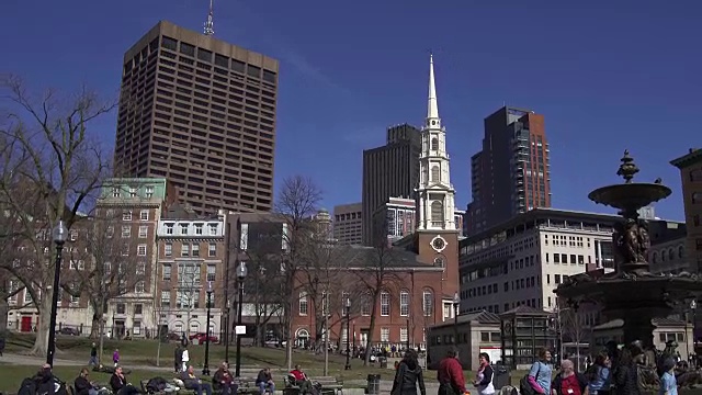 波士顿的公园街教堂视频下载