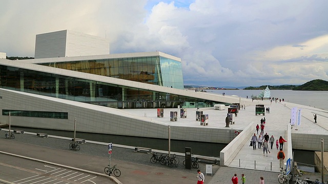 奥斯陆，挪威国家歌剧院和芭蕾舞楼视频下载