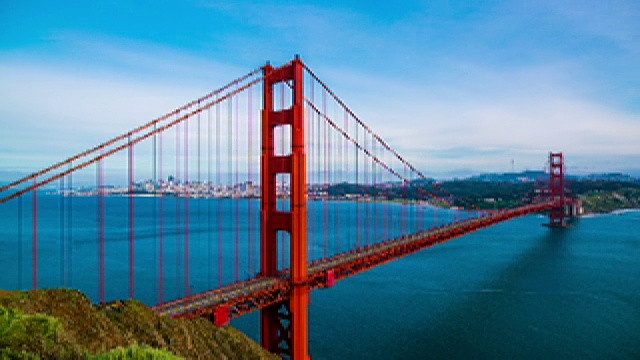 旧金山金门大桥时间间隔为4K视频下载