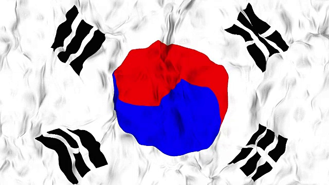 韩国国旗视频素材