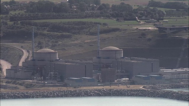 Penly核电站鸟瞰图-上诺曼底，塞纳海事，区迪耶普，法国视频下载