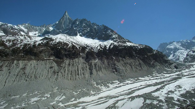 蒙德格雷斯冰川的全景图视频下载
