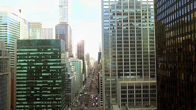 纽约市街道鸟瞰图视频下载