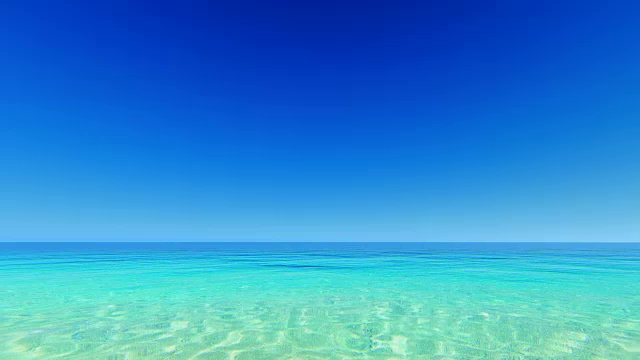 热带海洋上空晴朗的蓝天视频素材