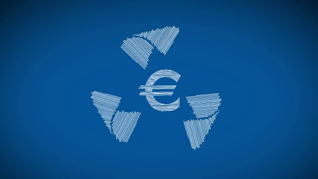 欧元回收视频素材