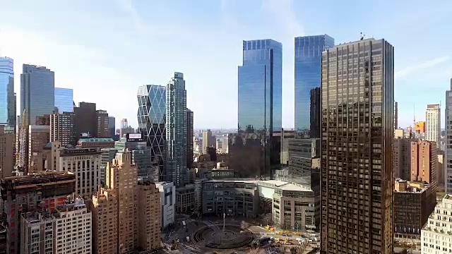 航拍哥伦布圆环，纽约市视频下载