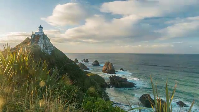 新西兰金块点灯塔的日出时间视频下载
