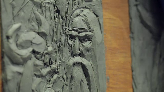 雕塑家过程视频素材