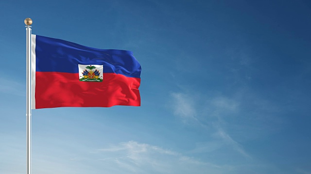 4K海地国旗-可循环视频素材