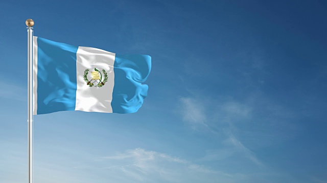 4K危地马拉旗-可循环视频下载