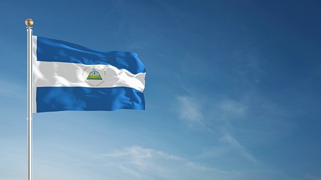4K尼加拉瓜标志-可循环视频素材