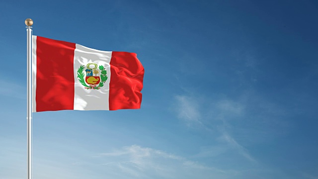 4K秘鲁国旗-可循环视频下载