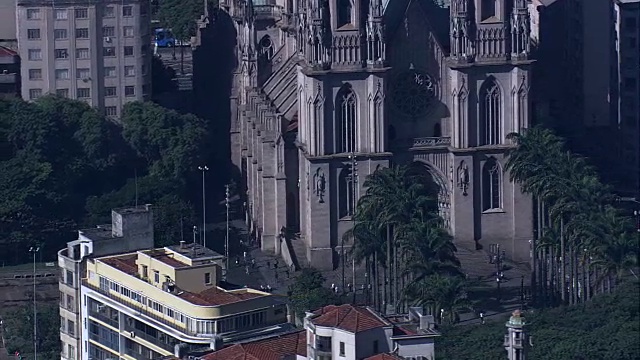 圣保罗大教堂-鸟瞰图-圣保罗，圣保罗，巴西视频下载