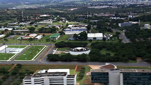 Eixo纪念碑-鸟瞰图-联邦区，Brasília，巴西视频素材