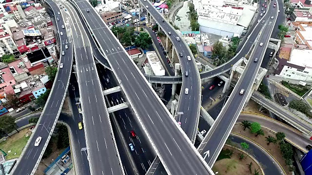 鸟瞰图的墨西哥城高速公路视频下载