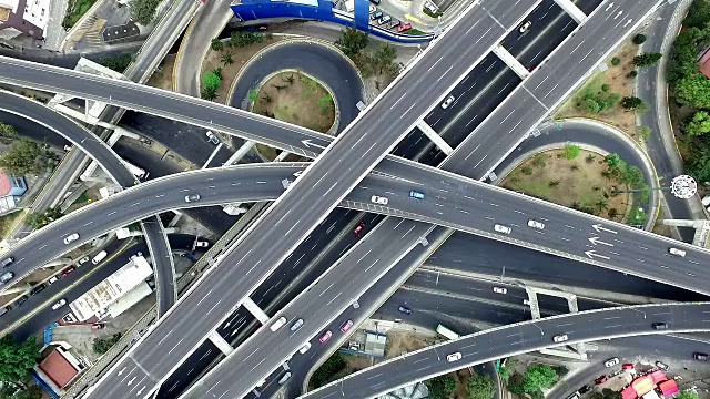 鸟瞰图的墨西哥城高速公路视频下载