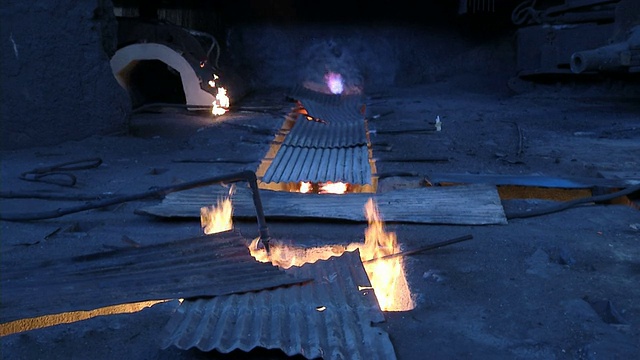 金属工业——钢铁工人视频素材