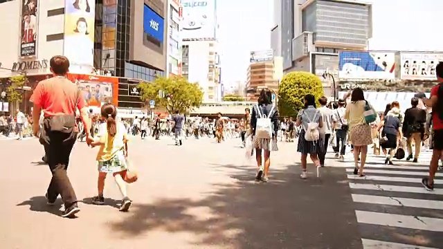 日本东京的斑马线——快速运动视频素材