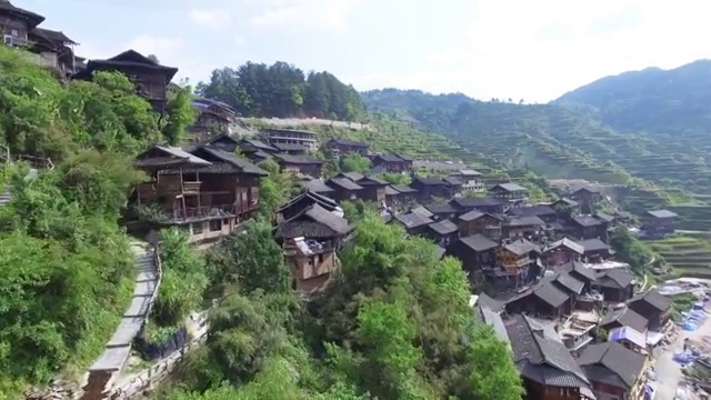 贵州西乡千湖庙村地标4k视频素材