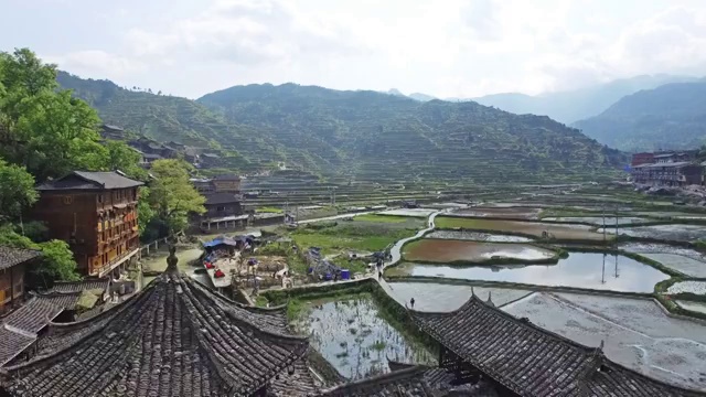 贵州西乡千湖庙村地标4k视频素材