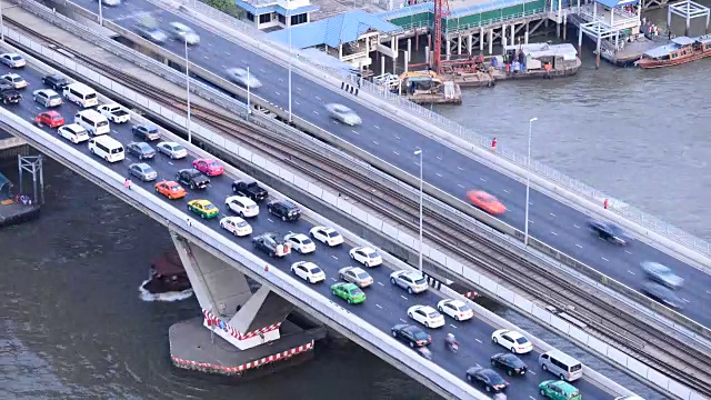 曼谷的道路交通视频购买