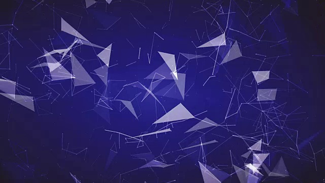 蓝色几何三角形(可循环)视频素材