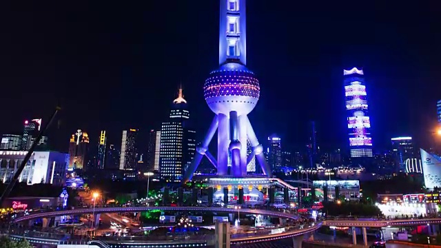 时光流逝——上海东方明珠塔视频素材