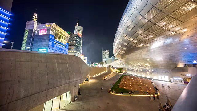 东大门设计广场夜景视频下载