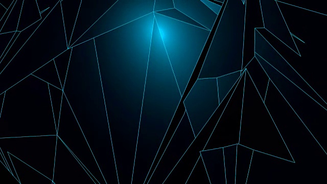 抽象几何三角形背景蓝色视频素材