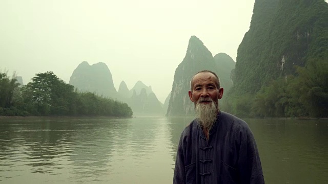 中国鸬鹚渔民系列视频素材