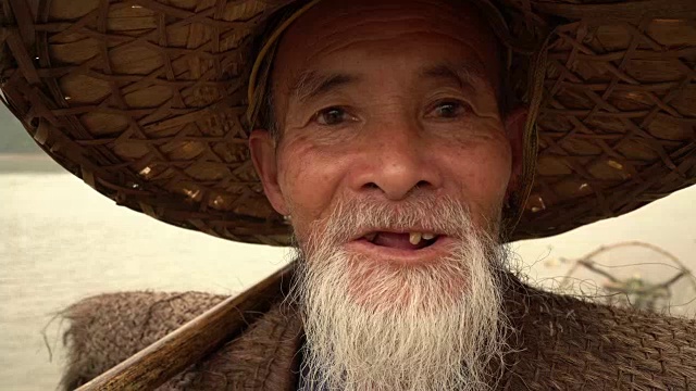 中国鸬鹚渔民系列视频素材