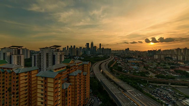 吉隆坡的日落视频下载