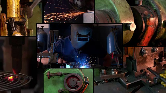 4K画框蒙太奇:金属行业视频下载