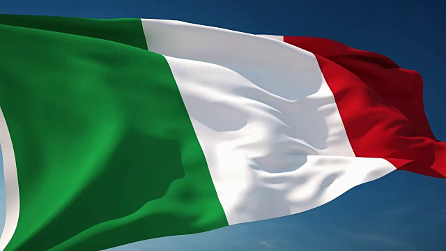 4K意大利国旗-可循环视频素材