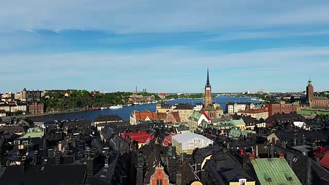 斯德哥尔摩老城鸟瞰图视频下载