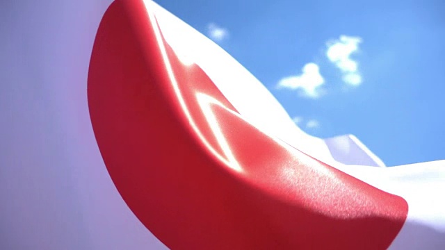 日本国旗高细节视频素材