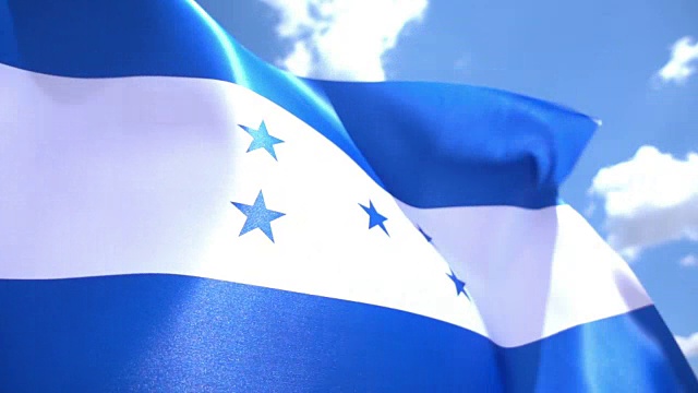 洪都拉斯国旗高细节视频素材