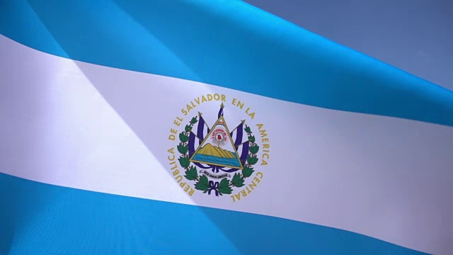萨尔瓦多国旗高细节视频素材