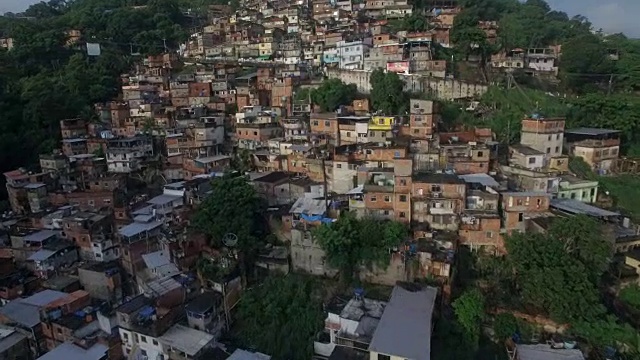 巴西里约热内卢Favela里约热内卢De Janeiro鸟瞰视频下载