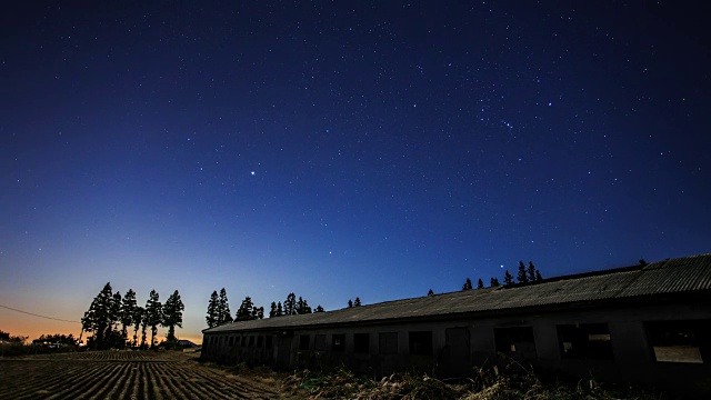 济州岛农田上方的银河景观视频素材
