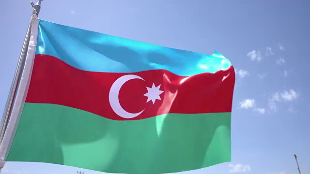 阿塞拜疆的国旗视频素材