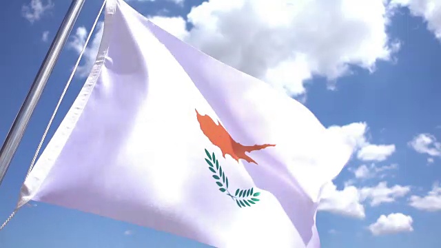 塞浦路斯的旗帜视频素材