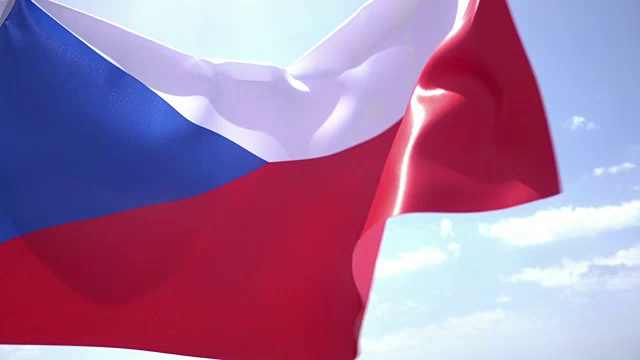 捷克共和国国旗视频素材