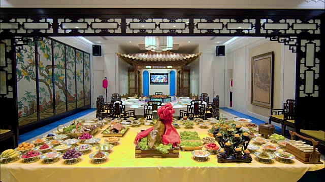 准备中国传统满族汉人御宴视频下载